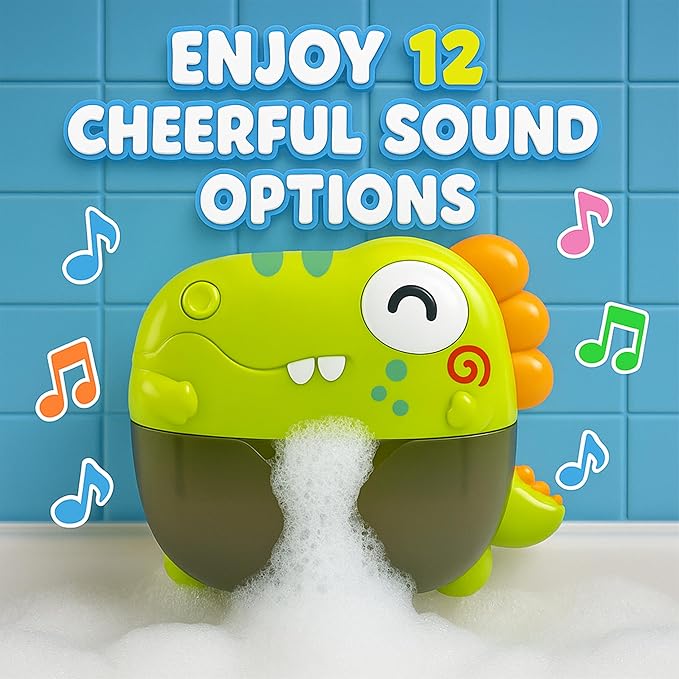 Bath Bubble Machine - Bath Toys | Bathtub Bubble Machine, Light Up Bubbles Maker for Bathtub - Bubbles Bath Maker with Lights & Music - Strong Suction BPA Free