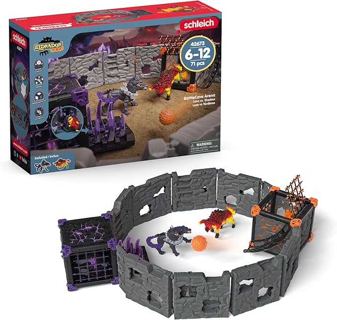 Schleich Eldrador Creatures - BattleCave Super Crystals Puzzle Set Toy - Cool Expandable Fortress for Boys and Girls - Interactive, Mythical Fantasy Playset for Kids Ages 7+