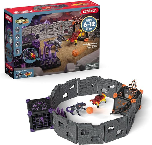Schleich Eldrador Creatures - 34 PC Shadow Battle Cave with Bug Toy Playset - Insect Figurine for Boys and Girls with Expandable Fortress - Interactive, Imaginative Play for Kids Ages 7+ | 42675