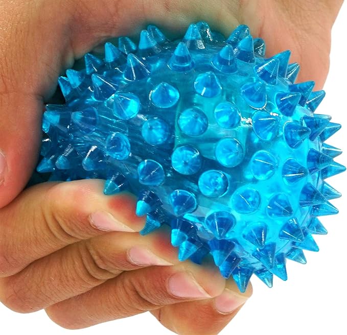 JA-RU Light Up Spiky Balls for Kids (8 Pack) – Light Up Bouncy Balls | Spiky Fidget Toys for Stress Relief, Sensory Bin Filler, Bulk Party Favors, & Classroom Prizes. 695-8A