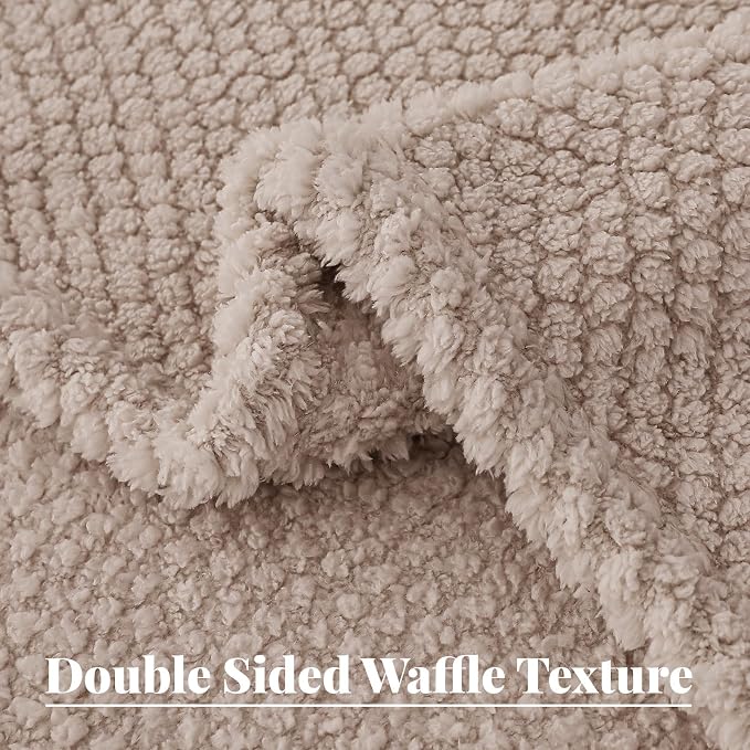 Whale Flotilla Extra Large Soft Fleece Throw Blanket for Couch | 50x70 Inch, Camel, Suitable for Sofa Chair Bed, Fluffy Fuzzy Jacquard Blankets for All Season, Lightweight and Cozy