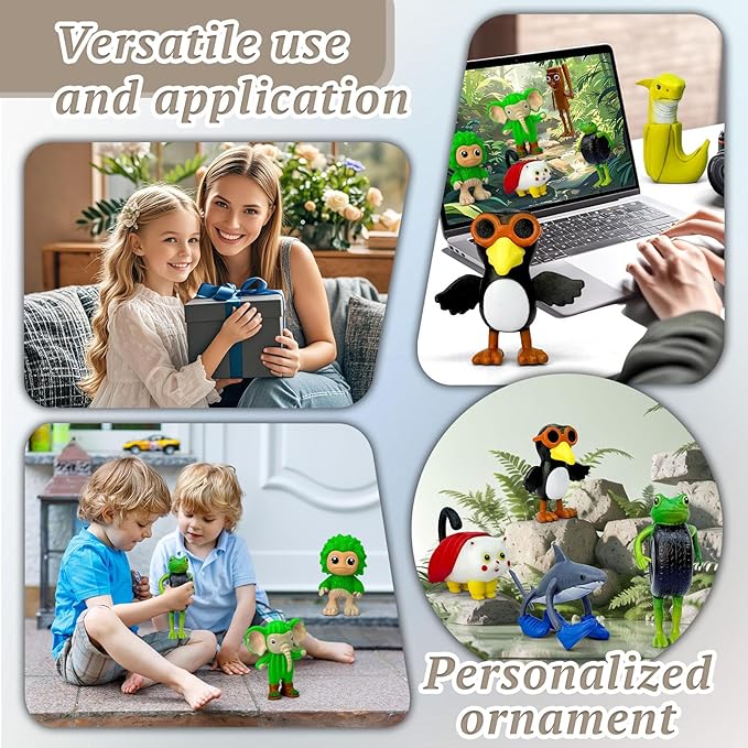 8Pcs Italian Brainrot Action Figures,Tralalero Travala Toy Set Tralalero Travala,Tung Tung Tung Sahur, Brr Brr Patapim - Brainrot fidget Toys,Decorations Gifts for Office Room Figurine Decor (5PCS-A)
