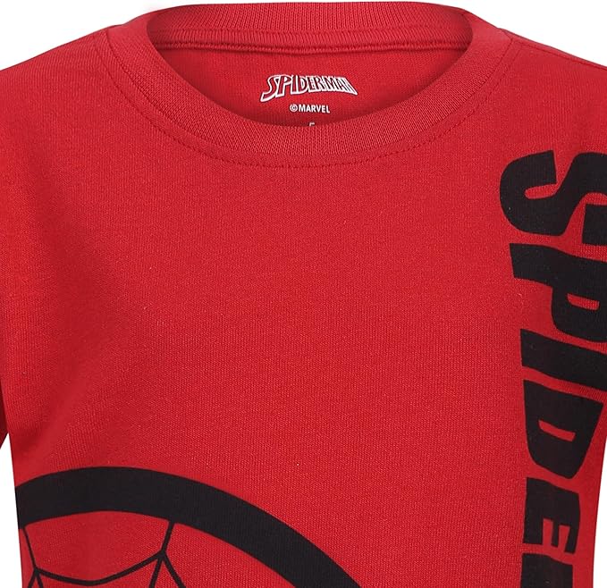 Marvel Spider-Man Boys 2 Piece Short Sleeve T-Shirt and Shorts Set for Toddlers