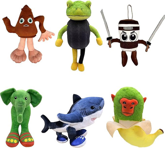 Zenitsu Italian Brainrot Plush Expressive Doll Funny & Unique Gift for Boys and Girls, Creative Home Décor Plush Toy for Christmas, Birthday (6pcs-1)