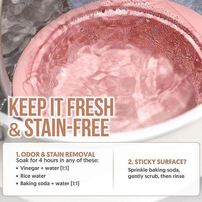 27oz Platinum Silicone Microwave Steamer Pot with Handle & Lid - Korean 100% Food-Grade Steamer Bowl, Heat-Resistant Cooker with Steam Holes, Easy Clean, Dishwasher Safe, Dry Rose
