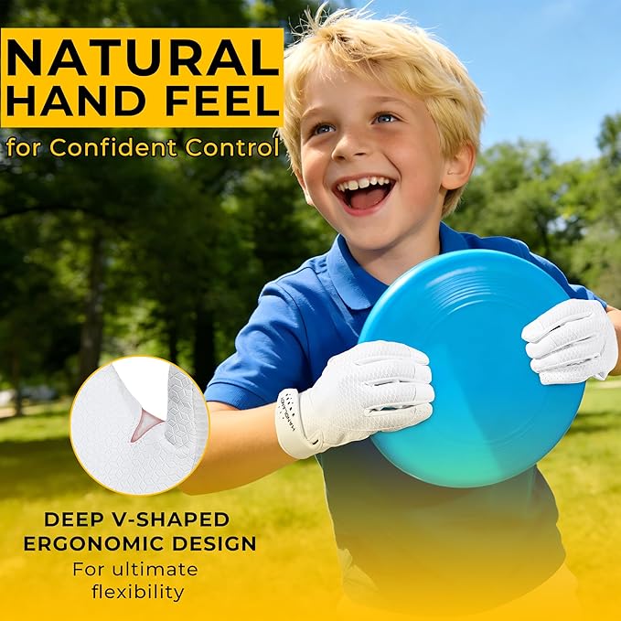 HANDLANDY Ultimate Frisbee Gloves – Flying Disc Gloves for Adults and Youth with Consistent Grip, Lightweight Breathable Fit, Perfect for Throws, Catches, and Disc Sports