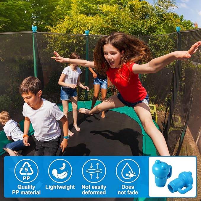 Geelin 12 Pcs Trampoline Pole Caps Replacement 1.26 Incn, Enclosure Trampoline Pole End Caps for Net Hook Safety Accessories