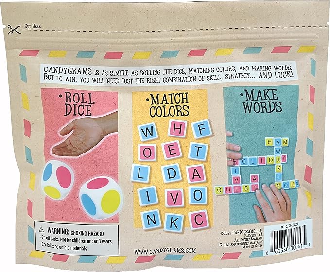 CANDYGRAMS: The Colorful Crossword Game | Portable and Easy to Play | No board or point counting | Fun and Fast Paced Game