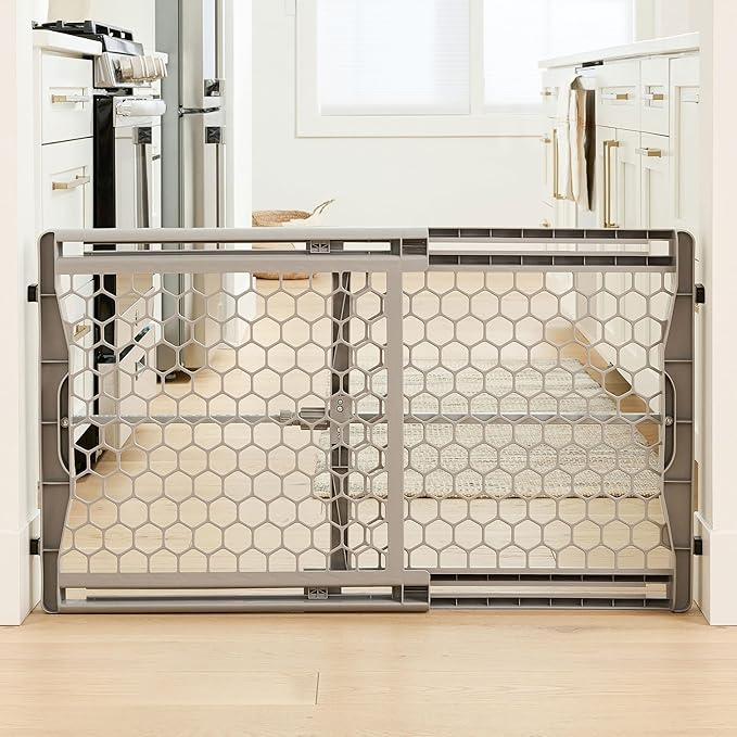 Regalo Safety 28"-42" Extra Wide Expandable Baby Gate for Doorways & Bottom of Stairs, Pressure Mounted Safety Gate for Babies, Toddlers & Pets, Tested & Safe for 30 Years, American Designed and Owned