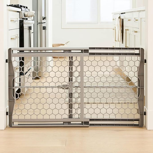 Regalo Safety 28"-42" Extra Wide Expandable Baby Gate for Doorways & Bottom of Stairs, Pressure Mounted Safety Gate for Babies, Toddlers & Pets, Tested & Safe for 30 Years, American Designed and Owned