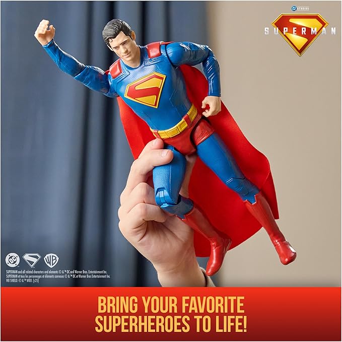 DC Comics, Superman 12-inch Superhero Action Figure, Kids Toys for Boys and Girls Pretend Play, for Ages 4 and Up