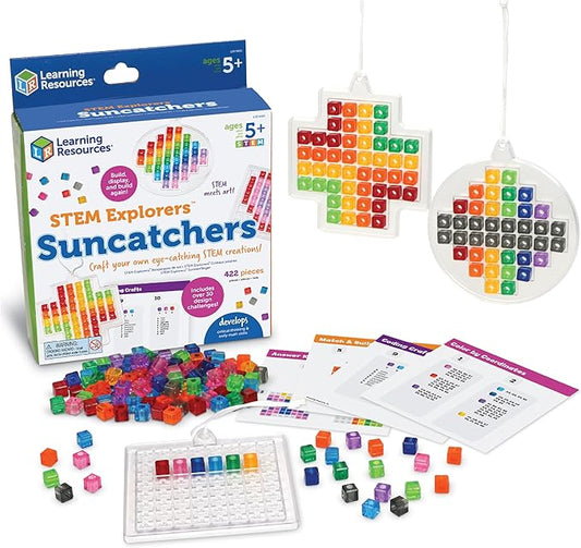 Learning Resources STEM Explorers Suncatchers, 433 Pieces, Ages 5+, STEM Toys, Science for Kids, Building Toys, STEM Projects