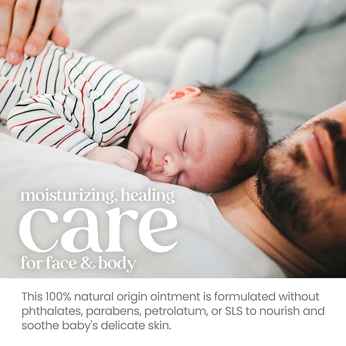 Burt's Bees Baby 100% Natural Origin Multipurpose Healing Ointment, Face & Body Baby Ointment – 7.5 Ounce Tub (Pack of 2)