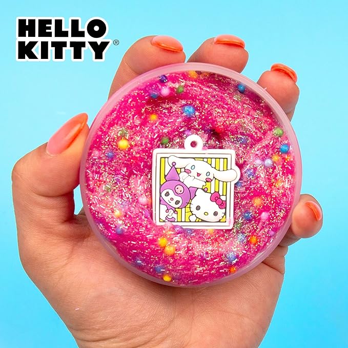 Hello Kitty and Friends SLIMYGLOOP Mix’EMS, Collectible Charm, Fun Slime Add-Ins, Hello Kitty and Pink Glitter Slime, Party Favors for Kids 8-12, Girls Toys Age 6-8, Sanrio Stuff