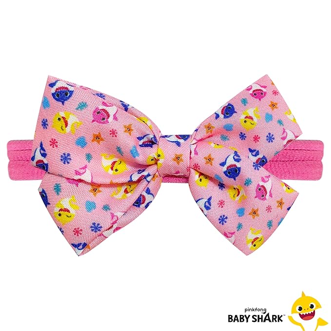 LUV HER Adorable Baby Headband Bows - Soft Elastic Newborn Girl Essentials - Colorful Printed Headbands for Baby Girls