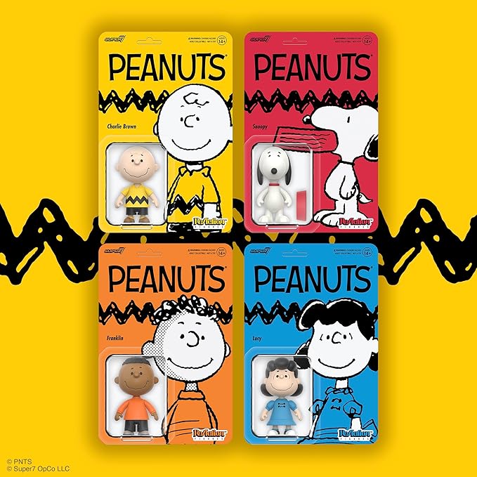 Super7 Peanuts Lucy Reaction Figure - 3.75" Peanuts Action Figure Classic Cartoon Collectibles and Retro Toys