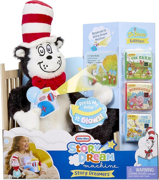 Little Tikes Story Dreamers Cat in the Hat Plush, Storytime, Books, Audio Play Character, Gift and Toy for Toddlers and Kids Girls Boys Ages 2-5 Years