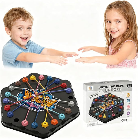 Untangle The Rope Challenge is Cool Andor Interactive Logic Puzzle Game, Family Rope Puzzle Parent-Child Toy Nursery, Day Care Center, Kindergarten,Valentine Day