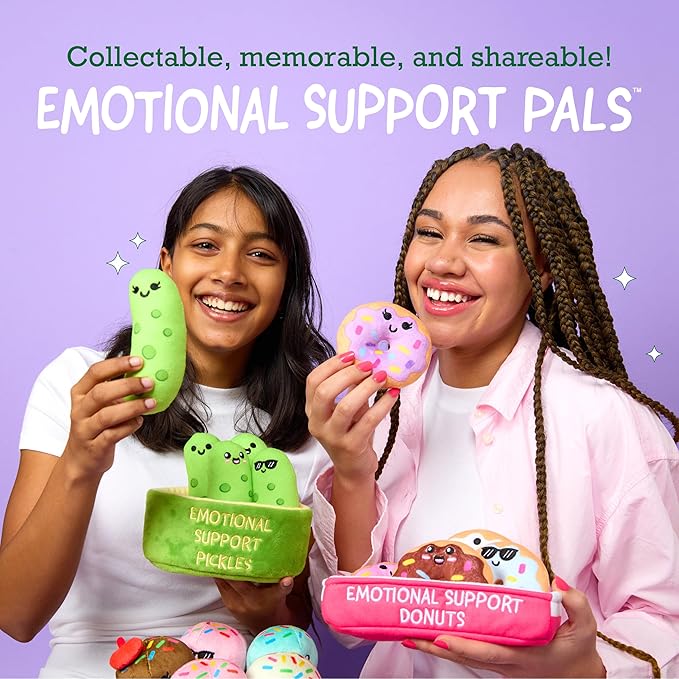 WHAT DO YOU MEME? Emotional Support Kitties by Relatable, Cuddly Stuffed Animals and Toys, Squishy Toys and Plushies, Great Ideas for Loved Ones of All Ages, Includes 5 Plushies with Carrying Basket