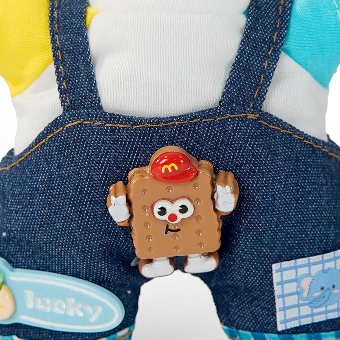 17cm Doll Clothes Set-Premuim Casual Style Outfit for Clothing & Accessories-Headband+T-Shirt+Overall+Glasses(No Doll)