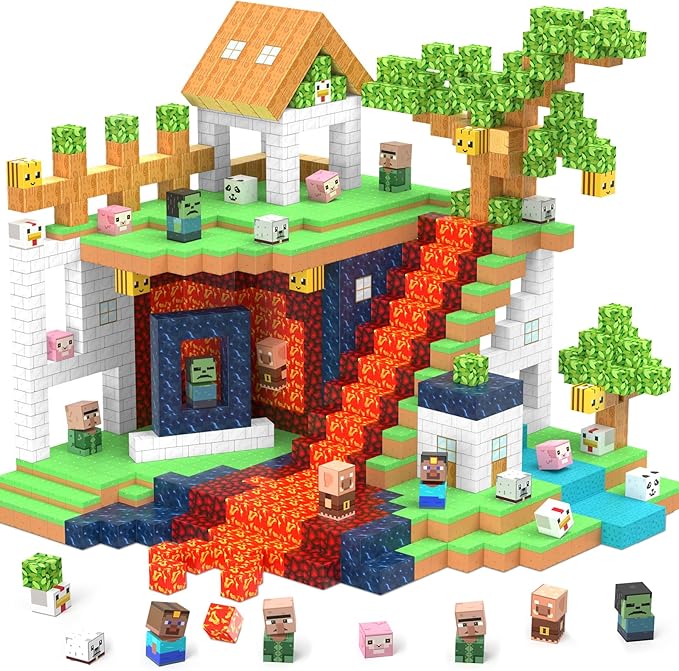 Magnetic Blocks 150 Pcs Building Toys Gifts Construction Toys for 3 4 5 6 7 8 Year Old Boys & Girls, STEM Montessori Sensory Creative Kids Toys