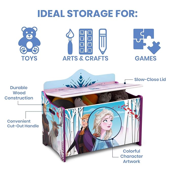 Delta Children Deluxe Toy Box, Disney Frozen II