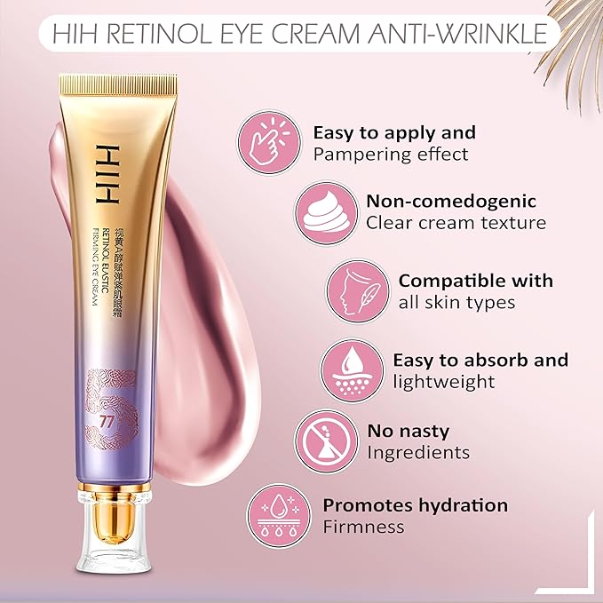 Eye Cream for Dark Circles – 30g Retinol Eye Firming Face Cream for All Skin Types – Eye Anti Aging for Facial Rejuvenation, Wrinkle Repair, Dark Circles – Hydrating Retinol Beauty