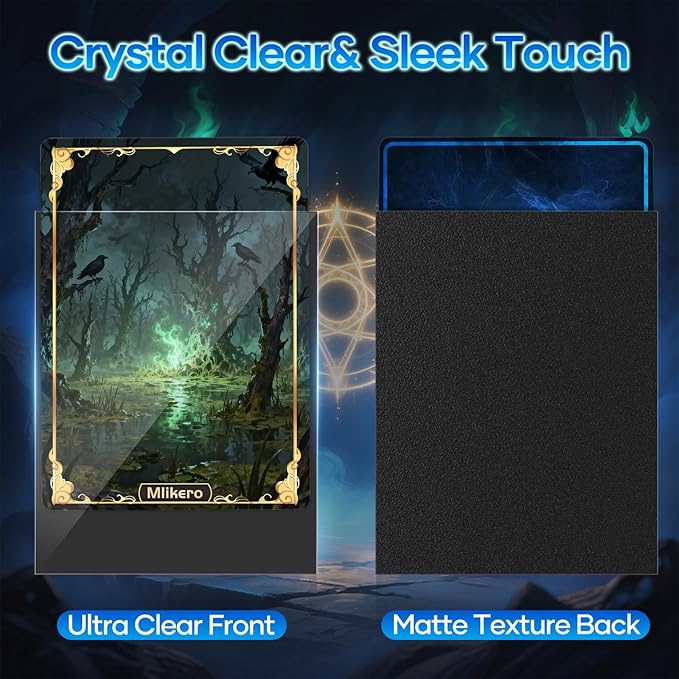 1000 Counts Black Card Sleeves, Matte Card Sleeve Deck Card Protectors, Trading Card Sleeves Fit for MTG, TCG and Sports Cards