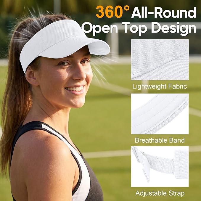 Sports Sun Visor Hats Adjustable Sun Visor Caps for Women and Men