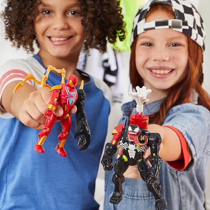 Spider-Man MixMashers Marvel Venom Custom Spider-Man Mix-and-Match Deluxe Action Figure & Accessories, 5-Inch-Scale (12 cm) Super Hero Toys for Kids Ages 4+