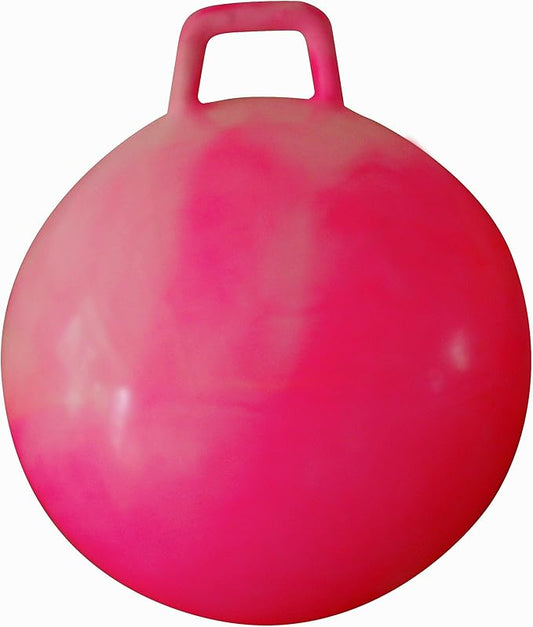 AppleRound Hippity Hoppity Hopball with Pump, Sit-On Bouncy Exercise Ball with Handle, 18 inch / 45 cm for Kids Ages 3-7, Cloud Colors