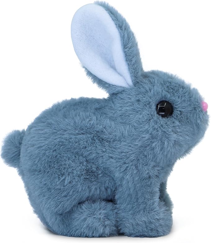 Bunby - Realistic Walking & Talking Bunny Toy, Interactive Plush with Hopping, Ear Twitching & Sounds | Lifelike Easter Gift for Kids, Handmade Stuffed Animal