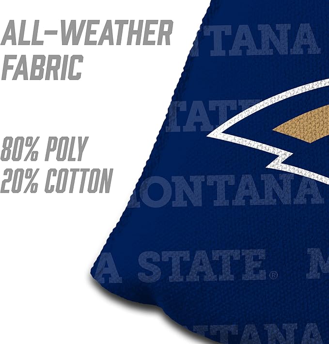 YouTheFan Officially-Licensed NCAA Set of 4 Cornhole Bags - All Weather Regulation 6” x 6” Size - 16oz Weight - Designed in USA