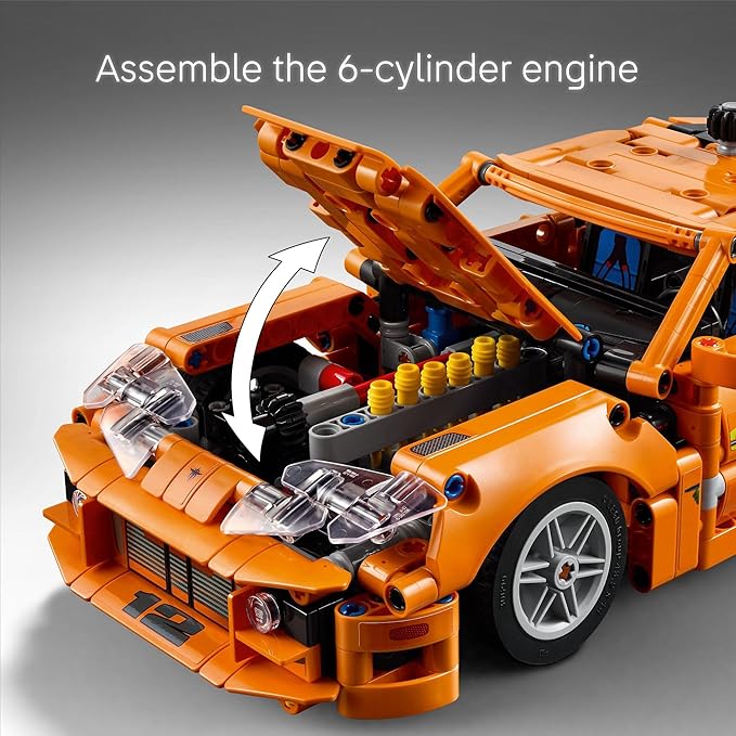 LEGO Technic Fast and Furious Toyota Supra MK4 Building Kit- Toy Car for Kids, Boys, and Girls, Ages 9+ - Creative Gift for Fast and Furious Car Fans - Realistic Engineering Details - 42204