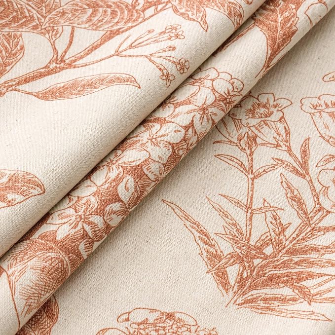 Set of 2 Decorative Floral Pillow Covers 20x20 Inch Autumn Orange | Neutral Hydrangea Print, Boho Vintage Throw Cushion Covers, Cottagecore Home Decor, for Sofa Couch Porch Bedroom Living Room