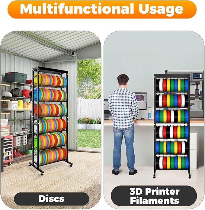 Sidasu 2/3/6-Tier Discs Golf Rack,Metal Disc Golf Storage Rack, Space-Saving Disc Station for Disc Golf Storage Shelf-Black