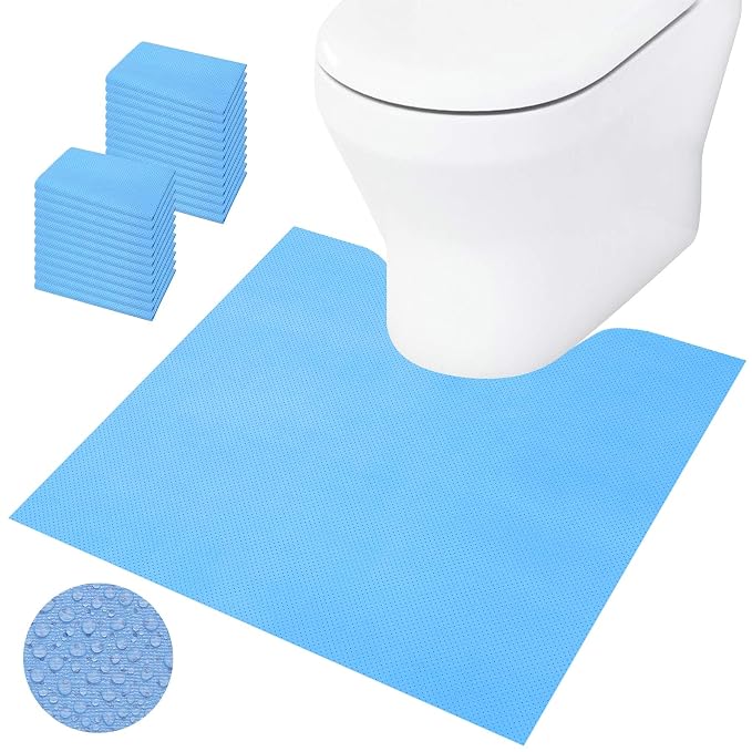 25 Pack Disposable Toilet Mats for a Hygienic & Stress-Free Everyday Home Bathroom Experience,Toilet Floor Protector from Urine,Disposable Toilet Floor Mat for Urine