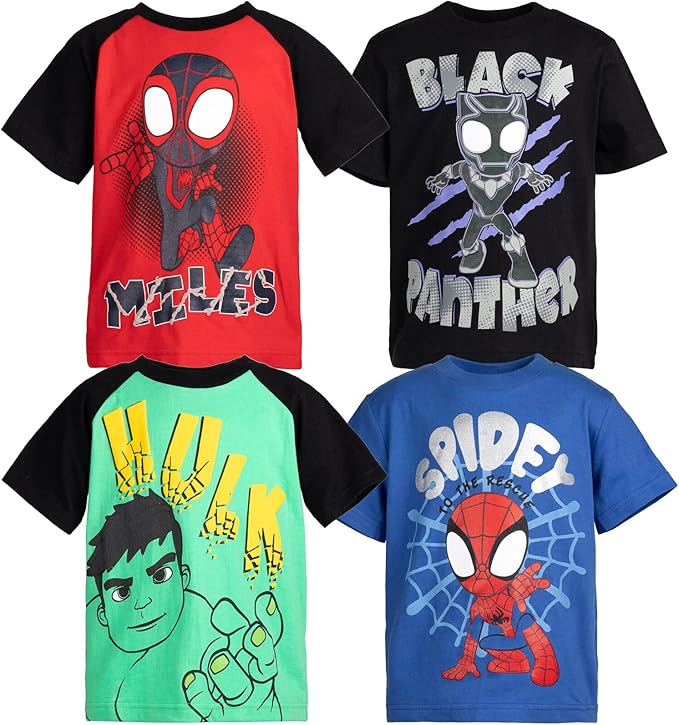 Marvel 4 Pack Graphic T-Shirts