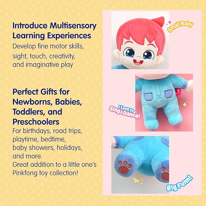 Pinkfong Bebefinn Plush Toy - 12" (30cm) Stuffed Doll | Soft Cuddly Plush for Toddlers | Bebefinn Toy | Perfect Birthday, Holiday for Boys & Girls