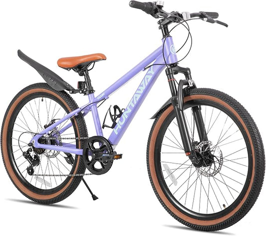 KEANO Huntaway 20 24 Inch Kids Bike for Boys & Girls Ages 7-12 Years Hardtail Mountain Bike for Kids with Aluminum Frame and 7-Speed Drivetrain Children Bicycle