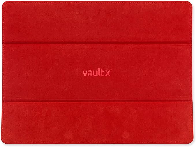 Vault X Card Storage Box, Exo-Tec Material, Detachable Magnetic Lid, with Dividers & Foam Fillers, for Trading Cards (Red)