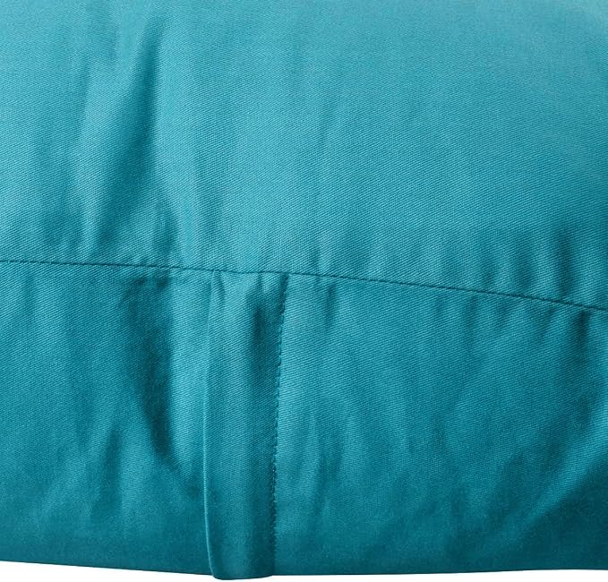 4-Pack 100% Cotton Comfortable Solid Decorative Throw Pillow Case,Thmyo Square Cushion Cover Pillowcase Sublimation Blank Pillow Covers DIY Throw Pillowcase for Sofa(18x18 inch/ 45x45cm,Lake Blue)