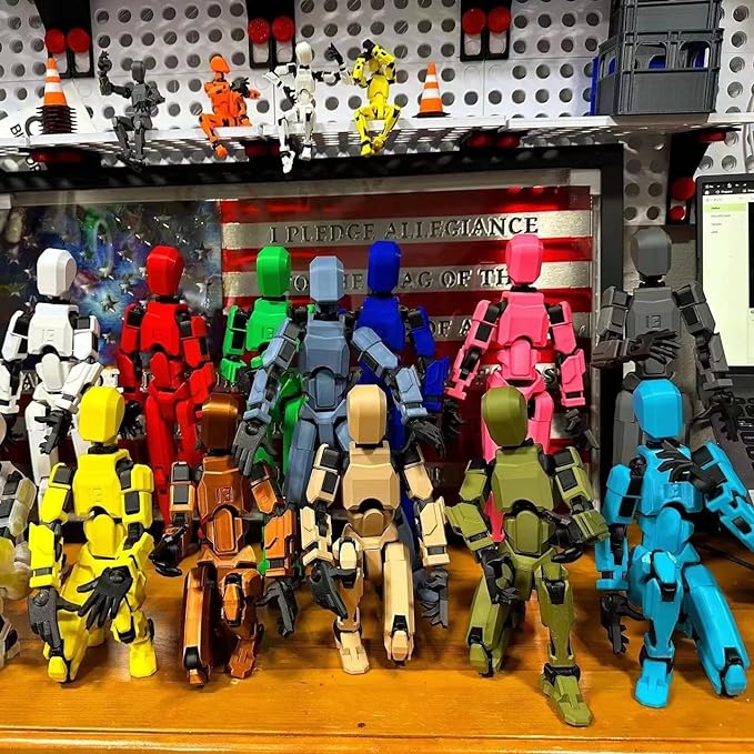 Assembly Completed T13 Action Figure, Titan 13 3D Printed Action Figure, 3D Printed Titan13, Assembled Dummy 13 Lucky 13 Toy Figure