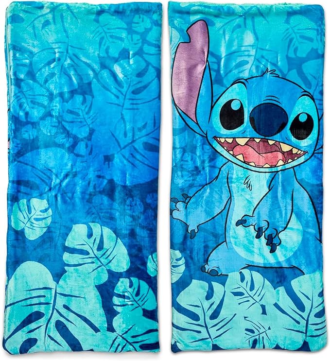 Stitch Sleeping Bag Set - Bundle with Soft Disney Slumber Bag Plus Stickers, More for Kids, Girls | Lilo and Stitch Sleeping Bag 27" x 55"