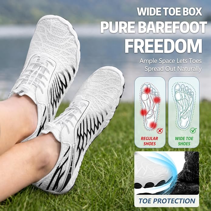 ELETON Barefoot Shoes Women Men Footwear, Wide Toe Box Hiking Zero Drop Non-Slip Quick-Dry River Boat Pool Beach Water Shoes, Lightweight Swimming Running Walking Sneakers Unisex