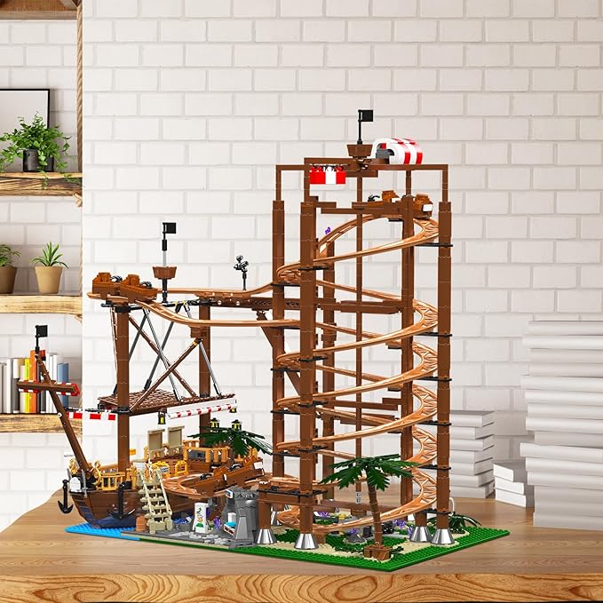 Roller Coaster Building Set Track Model Kit for Teens Boys Son, Grandson, Nephew, Building Lovers. Kids Jigsaw Puzzle, Christmas Birthday Gift -2174 Pieces (Double Helix)