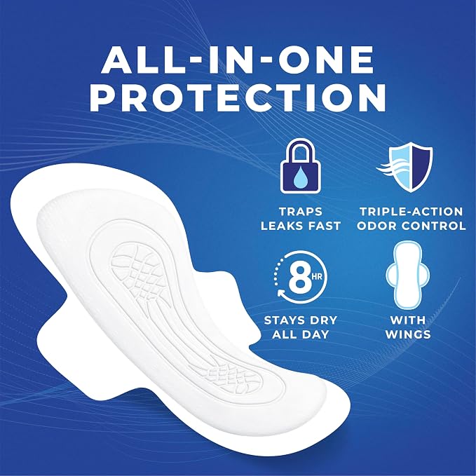 Stayfree Ultra Thin Regular Pads with Wings For Women, Reliable Protection and Absorbency of Feminine Moisture, Leaks and Periods, 36 count (Pack of 1)