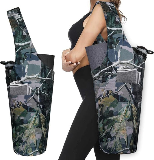 Yoga Mat Bag - Long Tote with Pockets - Holds More Yoga Accessories - Yoga Bag Fit Most Size Mats - Yoga Mat Carrier