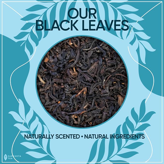 Organic English Breakfast Loose Leaf Tea | Traditional Strong Black Tea Blend | Full-Bodied Gourmet Flavor | High Caffeine | 8oz Bag | Fresh Leaves for Hot or Iced Tea | Non-GMO