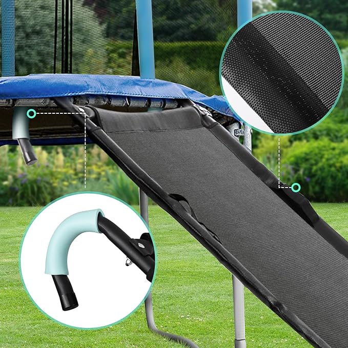 TANOSHII® Trampoline Slide Ladder with Handles, Universal Trampoline Ladder, Strong Tear Resistant Fabric, Universally Fit, Trampoline Accessories for Kids Toddlers Climb Up & Slide Down, 20"x60"